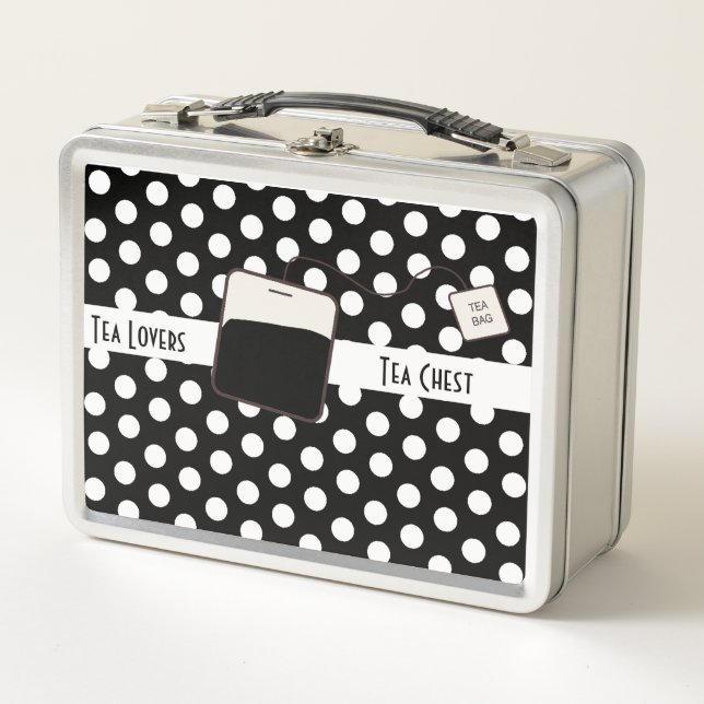 Tea Lovers Tea Chest Metal Lunch Box (Front)