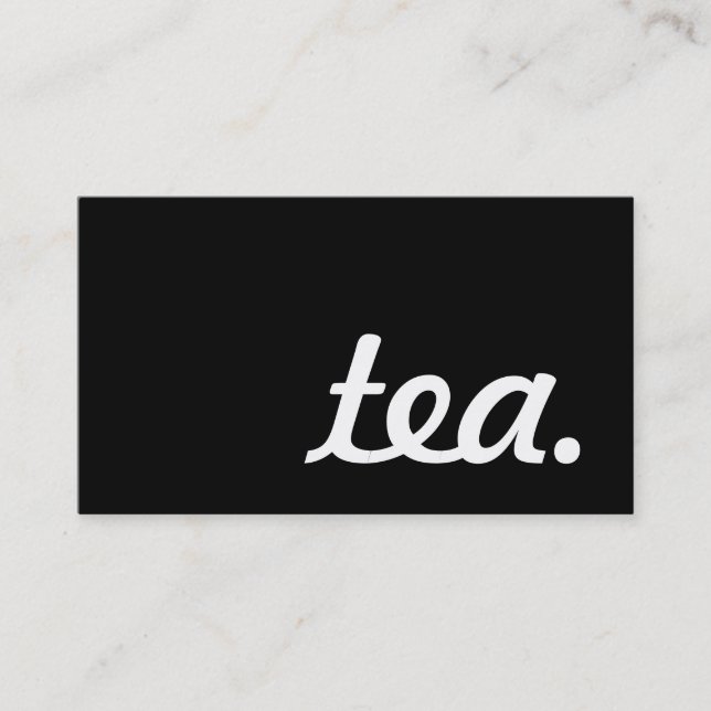 tea. loyalty punch card (Front)