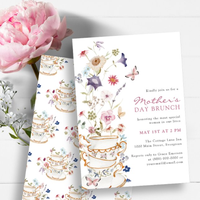 Tea Mother's Day Invitation (Tea Mother's Day Invitation by Painted Paperie)