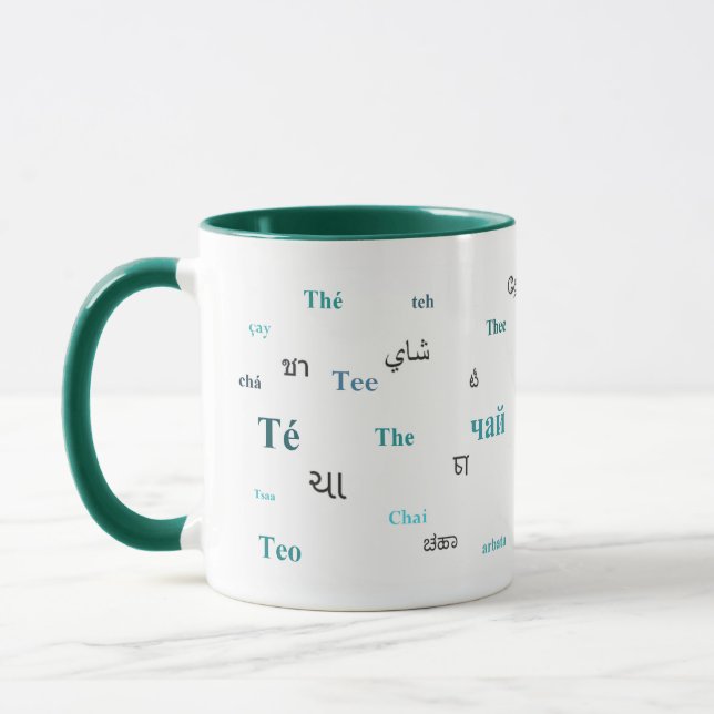 Tea of the World Mug (in turquoise) (Left)
