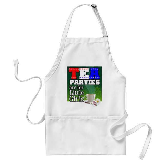Tea Parties Adult Apron (Front)