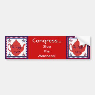 Tea Party 2009 Political Bumper Sticker