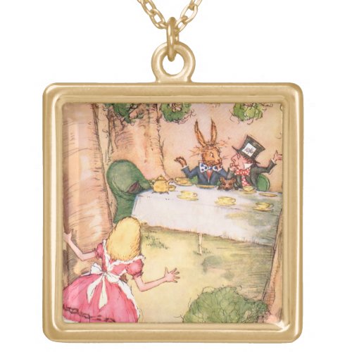 Tea Party 4 Gold Plated Necklace