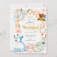 Vintage Alice in Wonderland Invitations for a Mad Hatters Tea