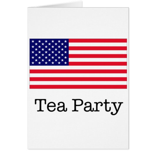 Tea Party American Flag Cards (Front)