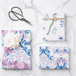 Tea party baby shower Baby is brewing Wrapping Paper Sheets