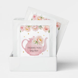 Tea Party Baby Shower Custom Tea Bag Favor Tea Bag Drink Mix
