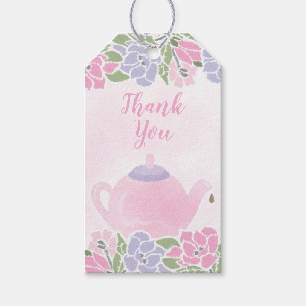 Tea Party Baby Shower Gift Tags