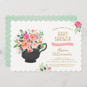 Tea Party Baby Shower Invitation