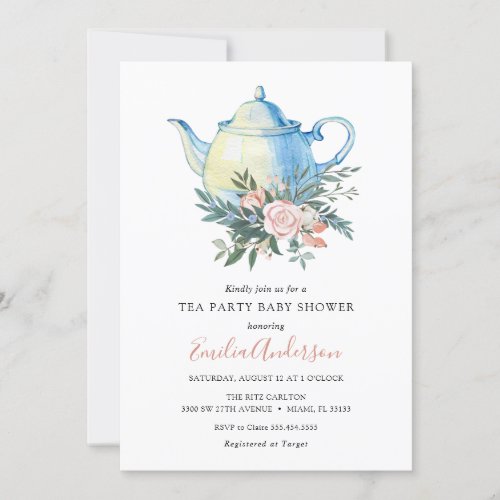 Tea Party Baby Shower invitation