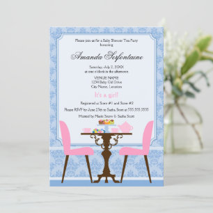 Tea Party Baby Shower Invitation