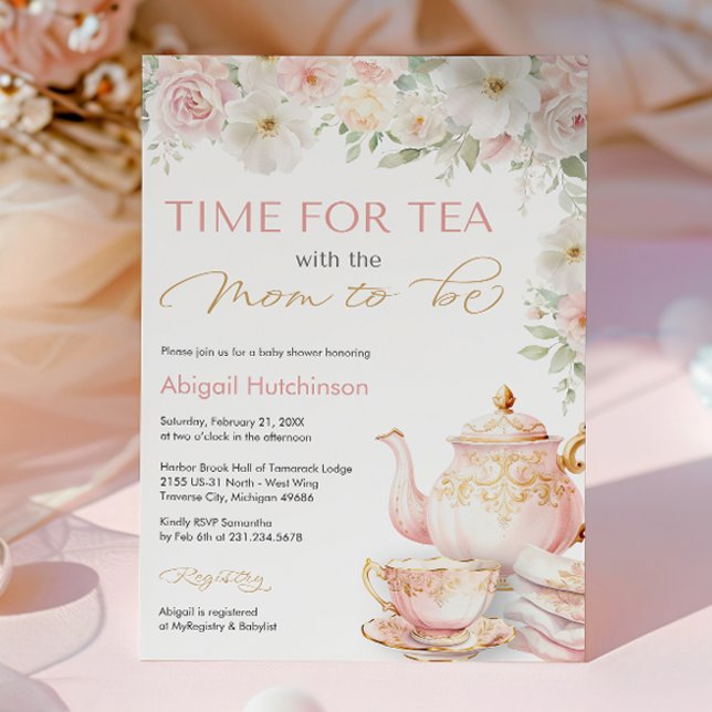 Tea Party Baby Shower Invitation (Tea Party Baby Shower Invitation
)