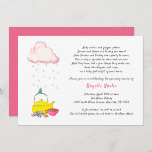 Tea Party Baby Shower Invitation for 2nd 3rd baby