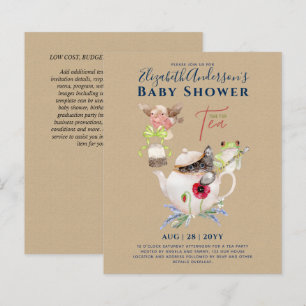 Tea Party Baby Shower Invitations Cute Tea Pot