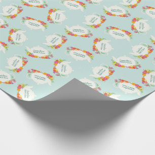Tea Party Baby Shower Spring Wrapping Paper