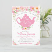 Tea Party Baby Shower Sprinkle Invitation (Standing Front)
