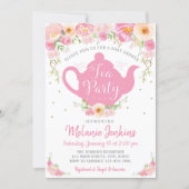 Tea Party Baby Shower Sprinkle Invitation (Front)