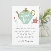 Tea Party Baby Shower Thank You Card | Zazzle