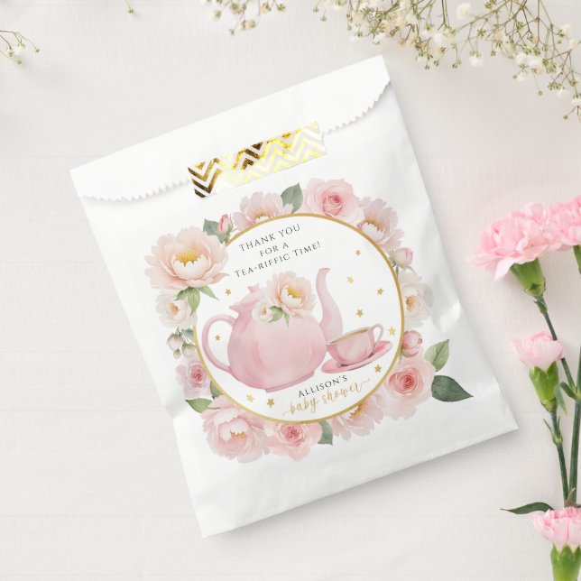 Tea Party Baby Shower Thank You Favor Bag (Sealed)