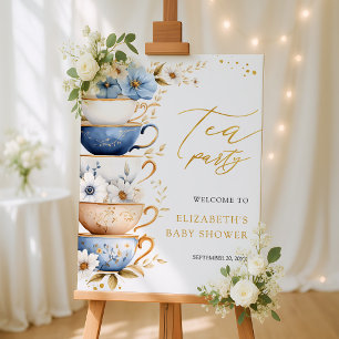 Tea Party Baby Shower Welcome Sign