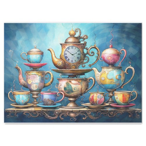 Tea Party Background 3 Decoupage Tissue Paper