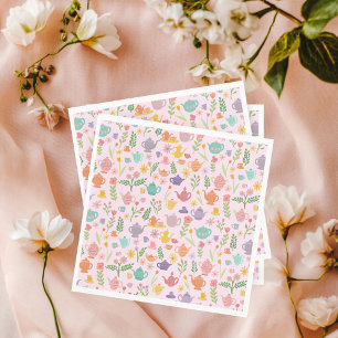 Tea Party Birthday Bridal Easter Spring Floral  Napkins