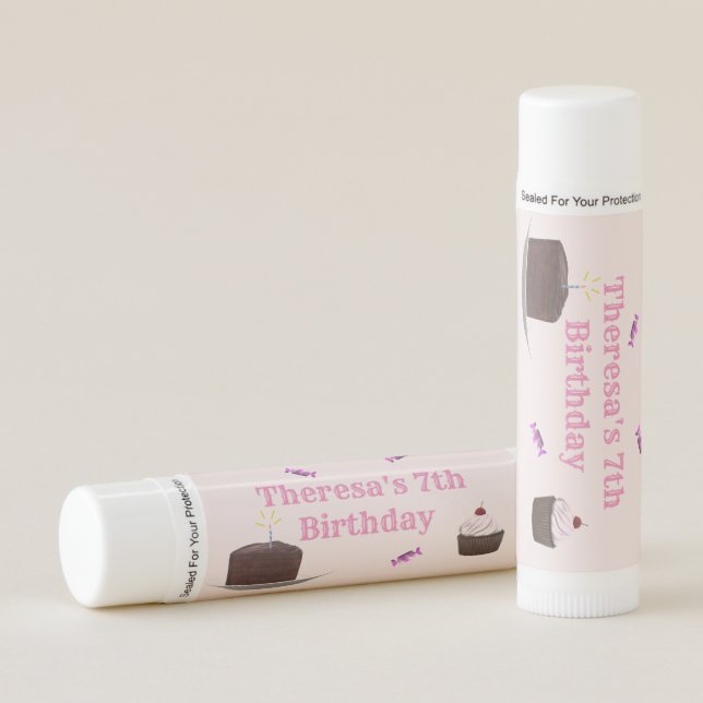 Tea Party Birthday Favor Lip Balm (Front)