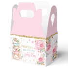 Tea Party Birthday Girl Pink & Gold Floral Par-tea