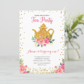 Tea Party Birthday Invitation (Standing Front)
