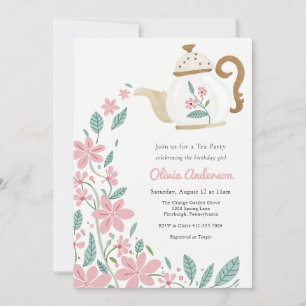 Tea Party Birthday Invitation