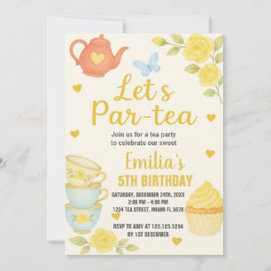 Tea Party Birthday Invitation
