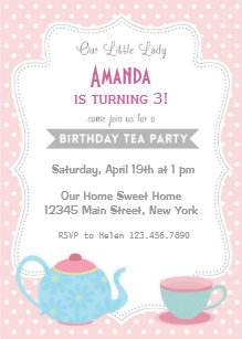 tea birthday invitations zazzle
