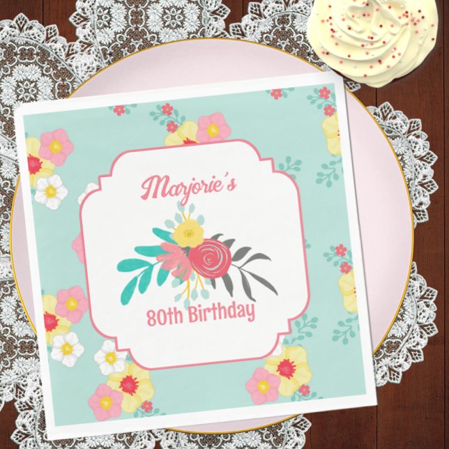 Tea Party Birthday  Napkins (Creator Uploaded)