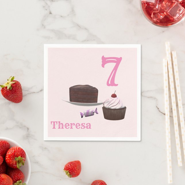 Tea-party Birthday  Napkins (Creator Uploaded)