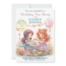 Tea Party Birthday Party Invitation
