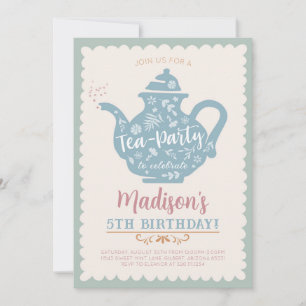 Tea Party Birthday Party Invitation