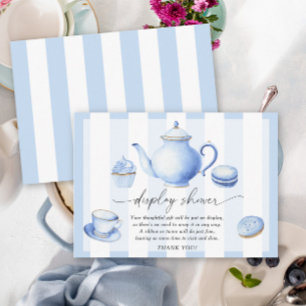 Tea Party boy baby shower display shower Enclosure Card
