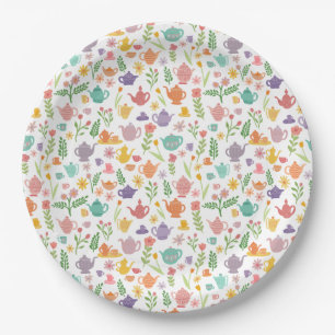 Tea Party Bridal Easter Birthday Spring Floral Paper Plates