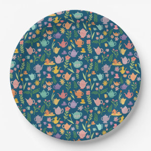 Tea Party Bridal Easter Birthday Spring Floral  Paper Plates