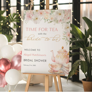 Tea Party Bridal Shower - 16x20 Foam Board
