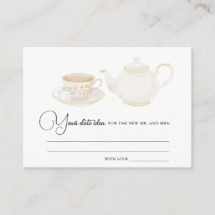 Tea Party Bridal shower Date night ideas Enclosure Card