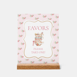 Tea Party Bridal Shower Favor Acrylic Sign