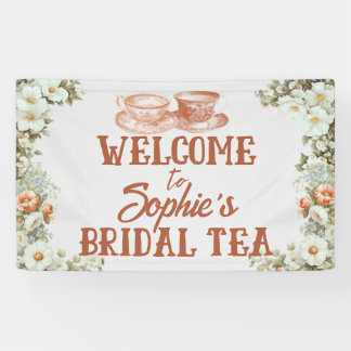 Tea Party Bridal Shower in Terracotta and Pastel  Banner