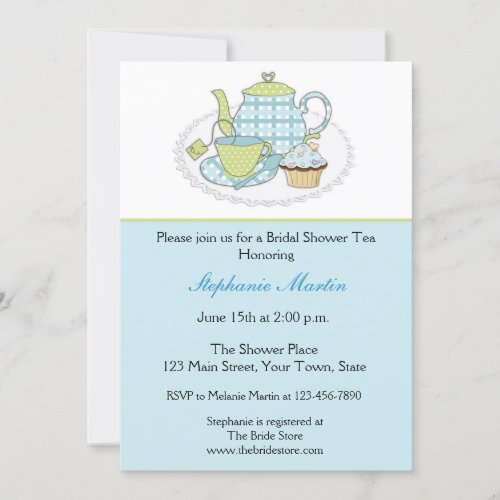 Tea Party Bridal Shower Invitation