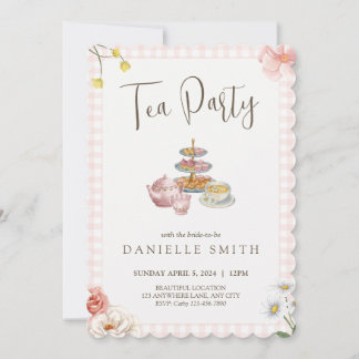 Tea Party Bridal Shower Invitation