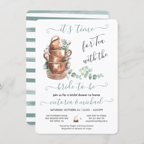 Tea Party Bridal Shower Invitation