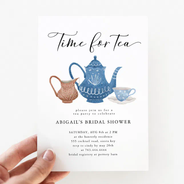 Tea Party Bridal Shower Invitation Zazzle