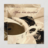 Tea party bridal shower invitation (Front/Back)