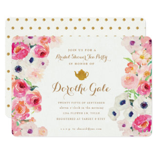 tea party bridal shower invites