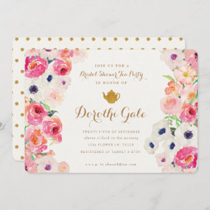 Tea Party Bridal Shower Invitation